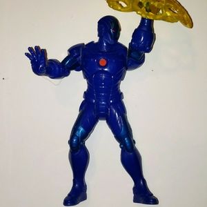 2012 Hasbro Marvel & Subs Blue Iron Man With Energy Shield 6.5" Action Figure